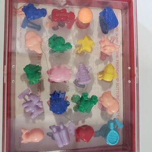COOL Vintage 80s Hallmark Cards Friendship Plastic Buttons Case of 20 pieces